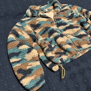 H&M Camo Sherpa Jacket